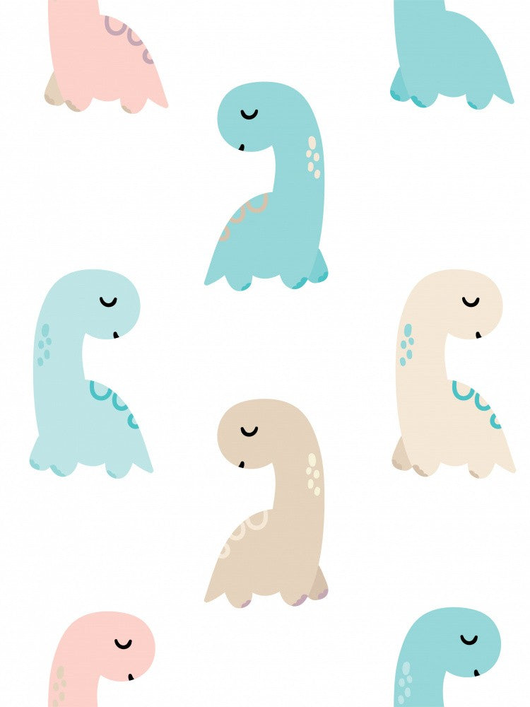 Pattern of Pastel Dinosaurs