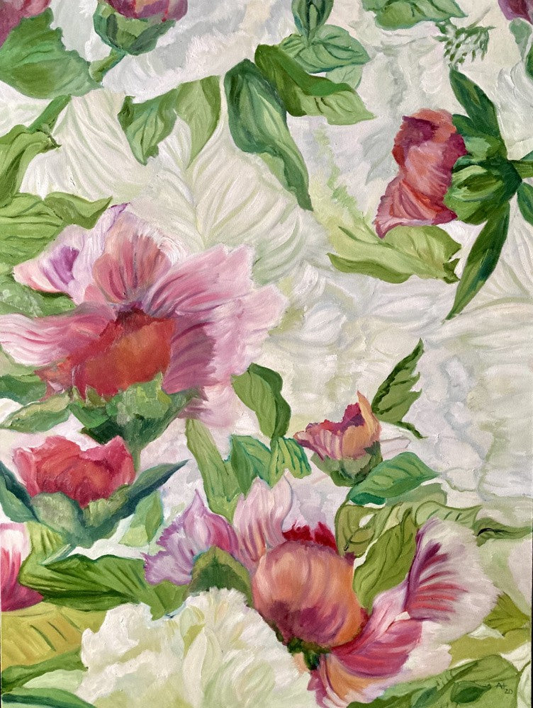 Lebendiges florales Kunstwerk