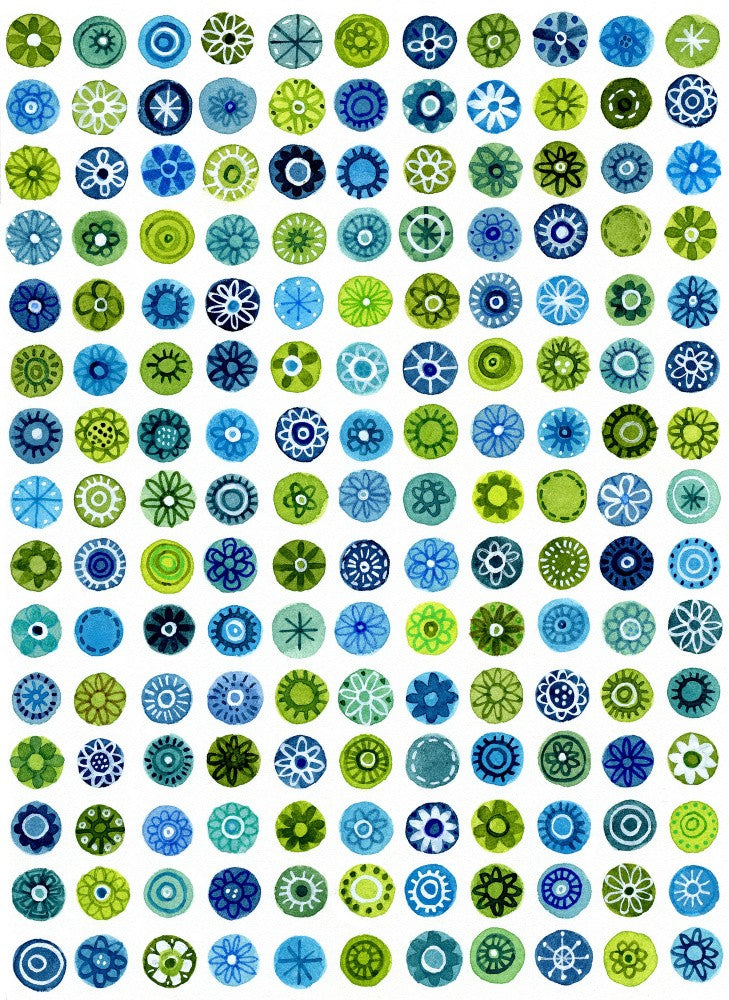 Verspieltes Blumenpunktmuster