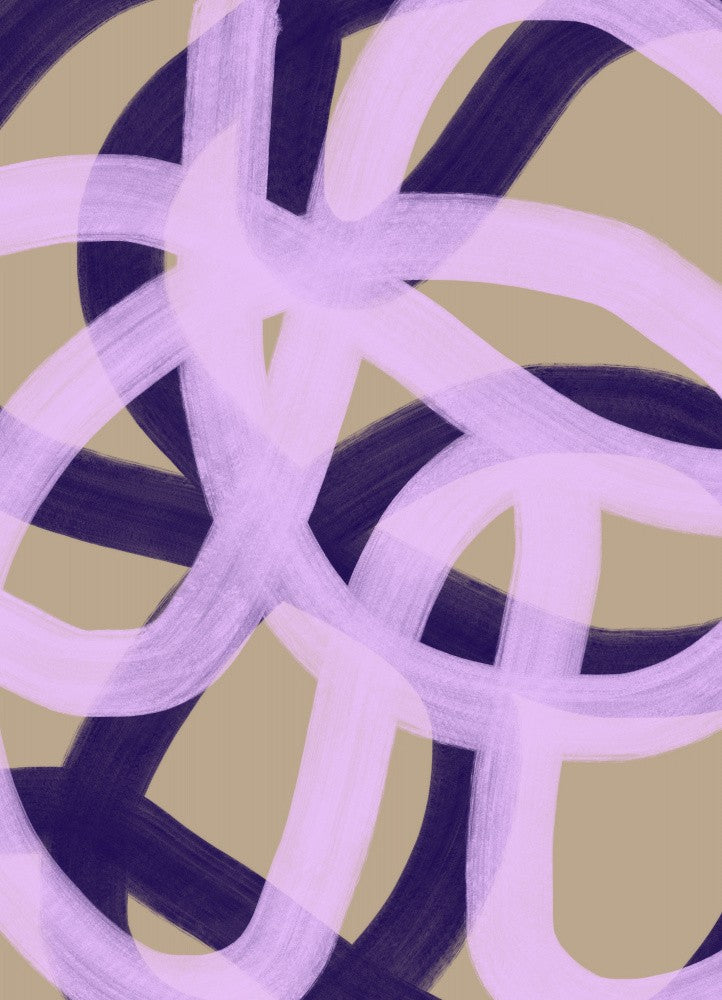 Intertwined Purple and Pink Loops