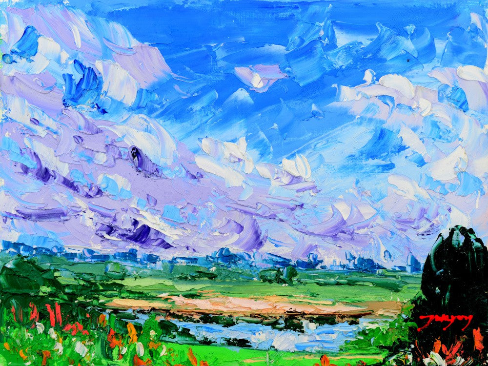 Wildflowers In The Field And The Sky