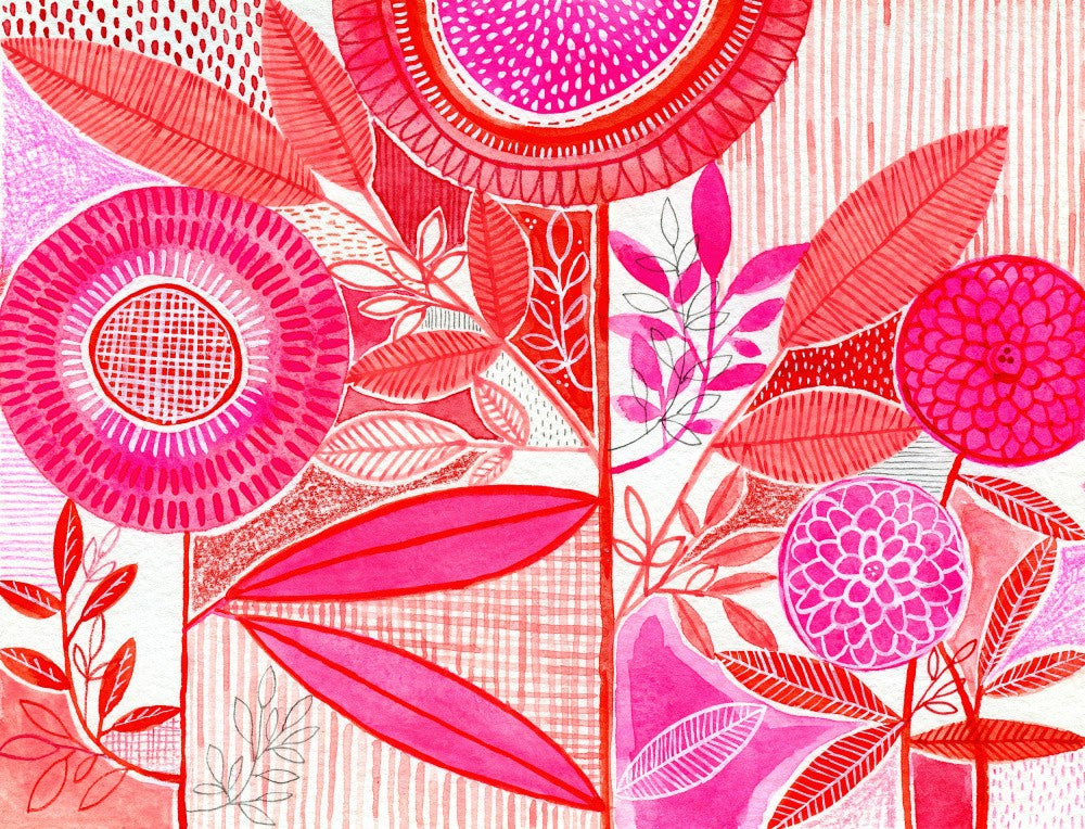 Layered Botanical Watercolour