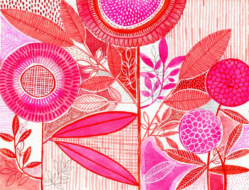 Layered Botanical Watercolour