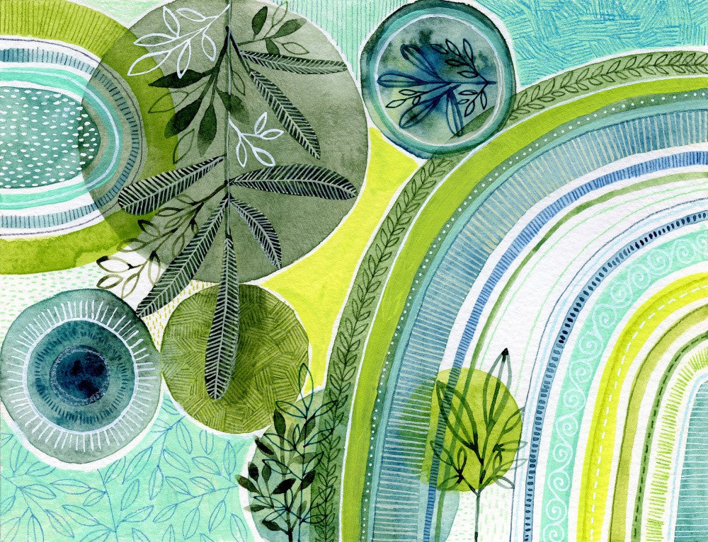 Layered Botanical Watercolour