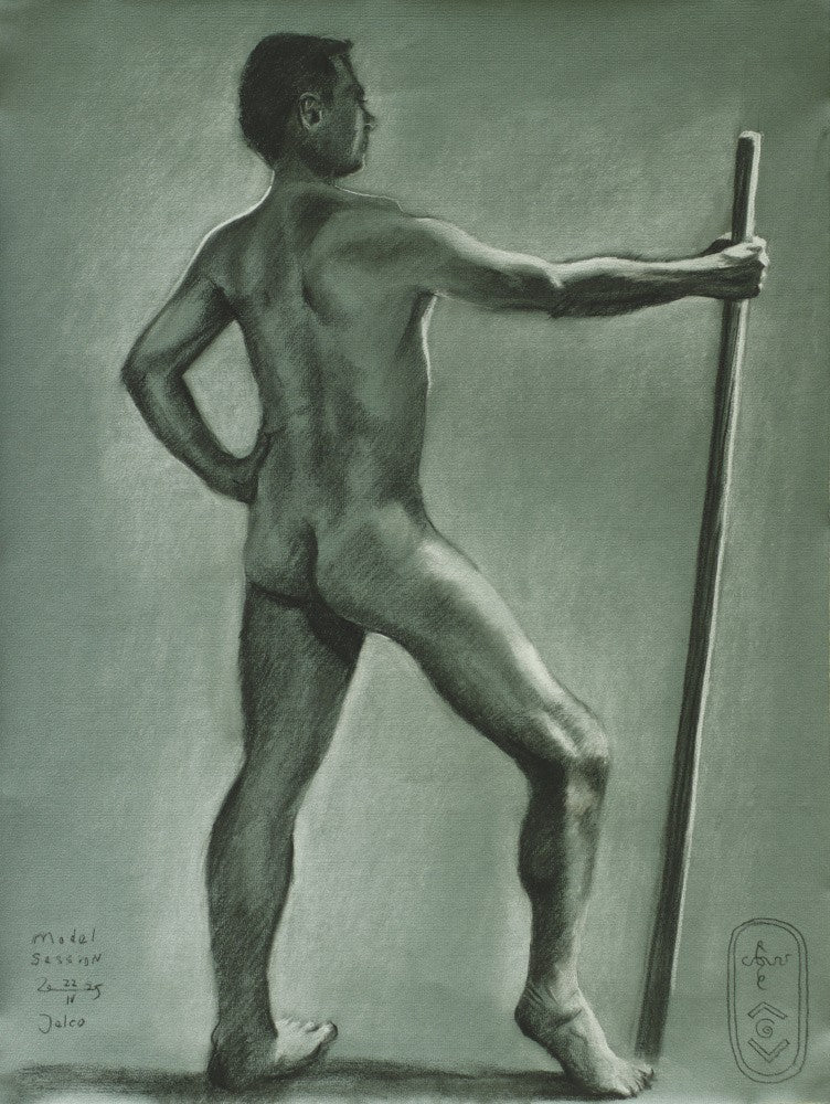 Nude Male Figure In A Classical Pose