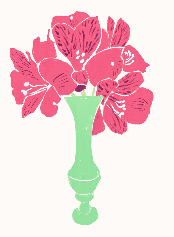 Rosa Blumen in einer Vase