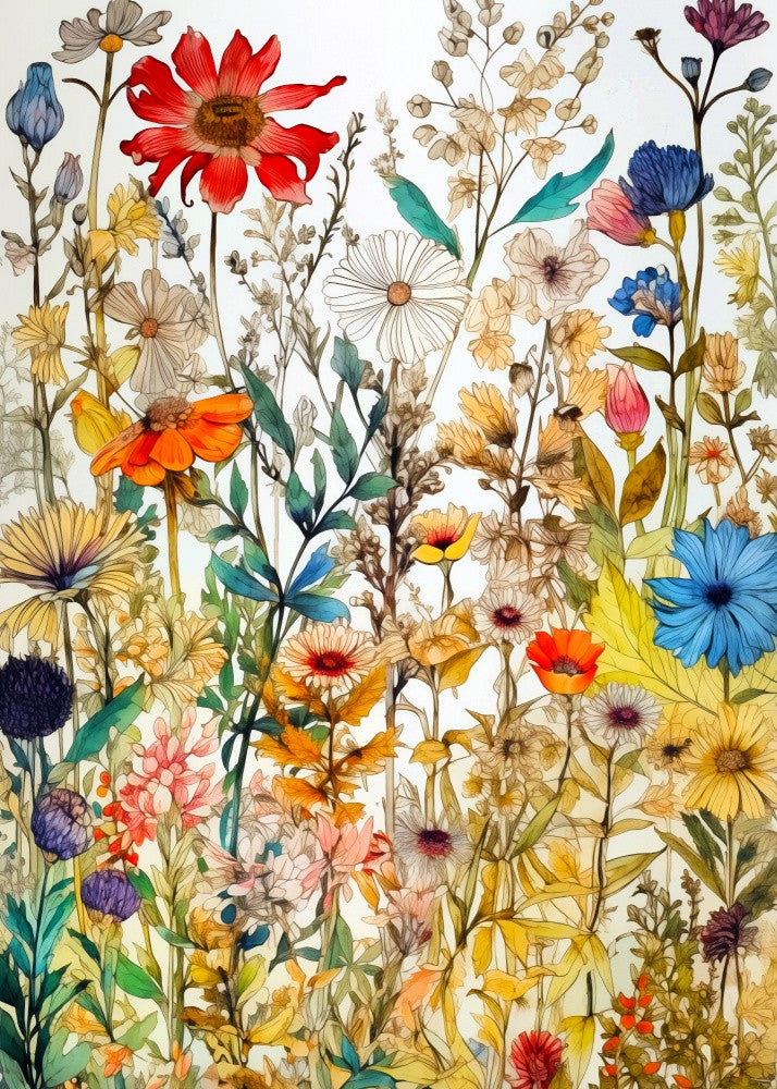 Vibrant Colorful  Wildflowers