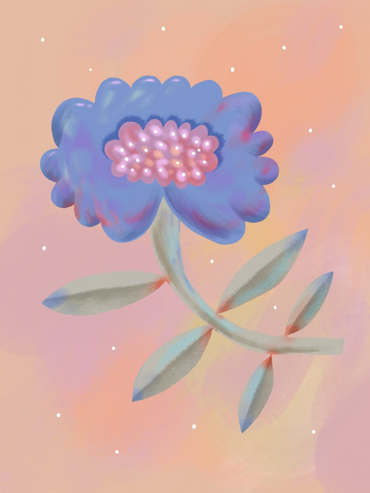 Elegante blaue Blume