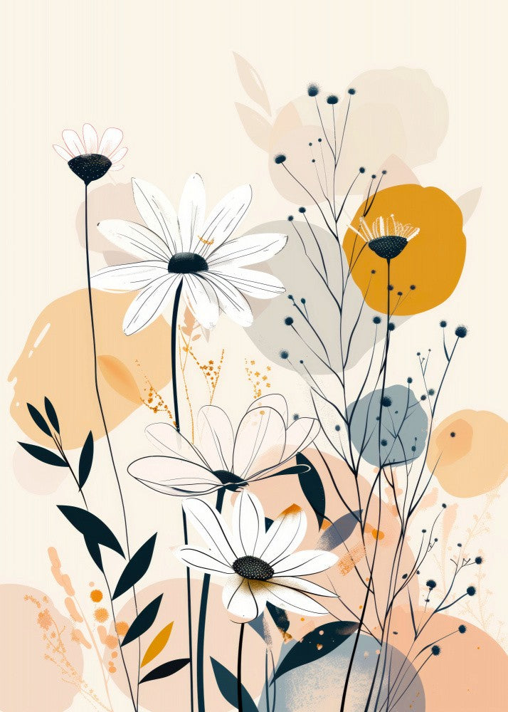 Abstrakte Florale Elemente
