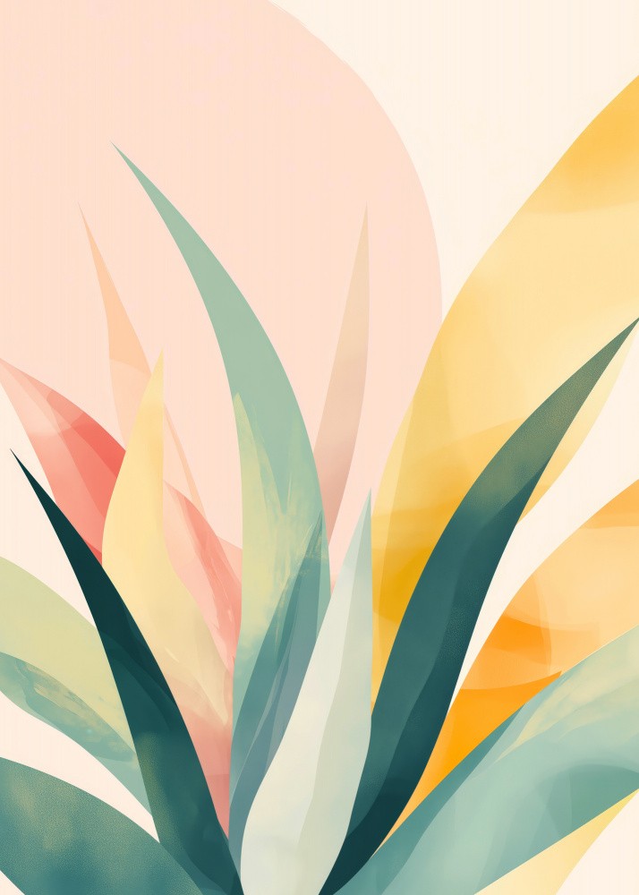 Vibrant Leaves In Pastel Hues