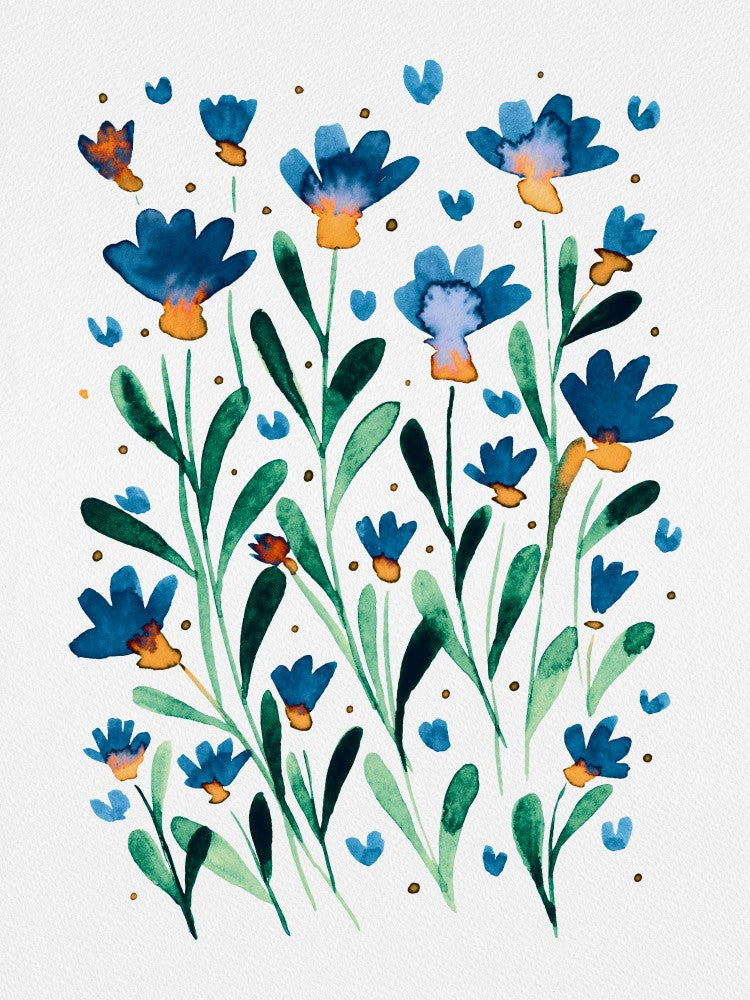 Blue Blossoms Burst