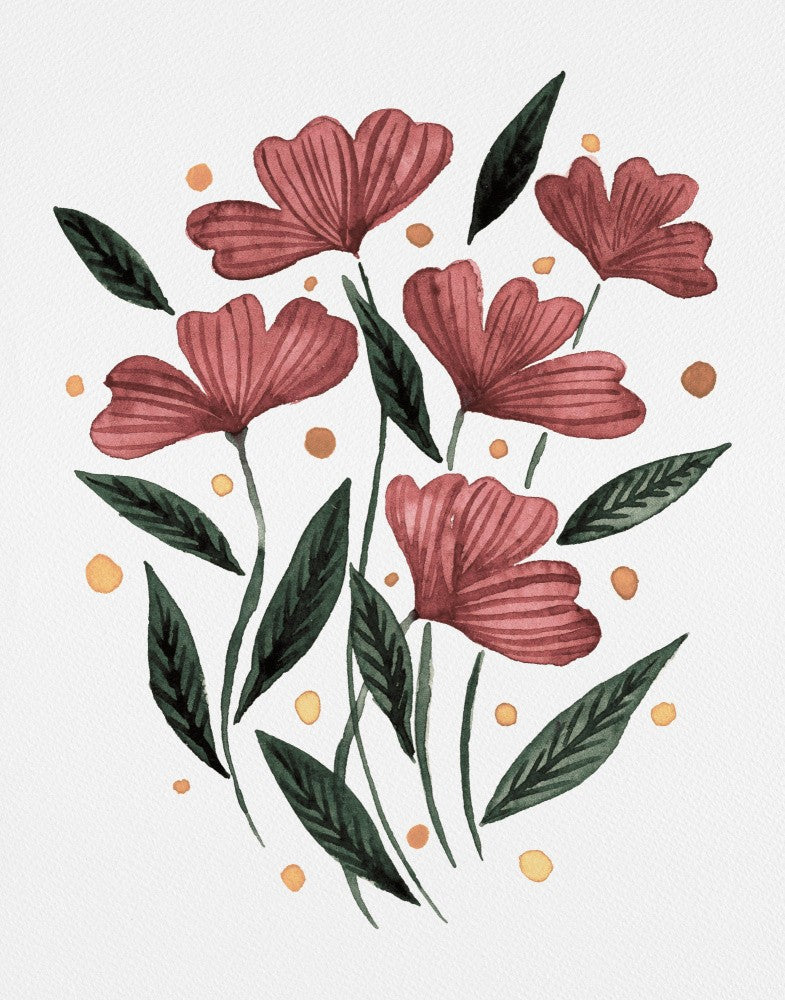 Elegant Crimson Blossoms