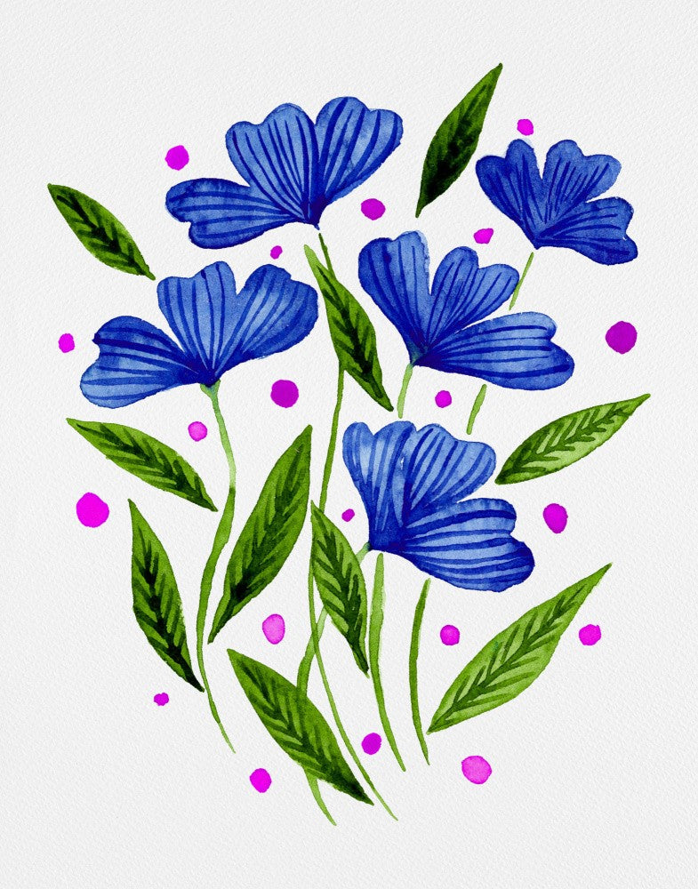 Elegance of Blue Flowers