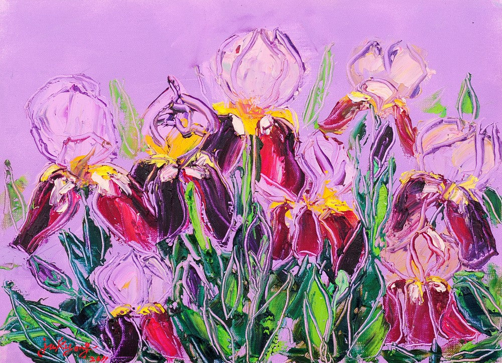 Iris Ölbild auf Leinwand