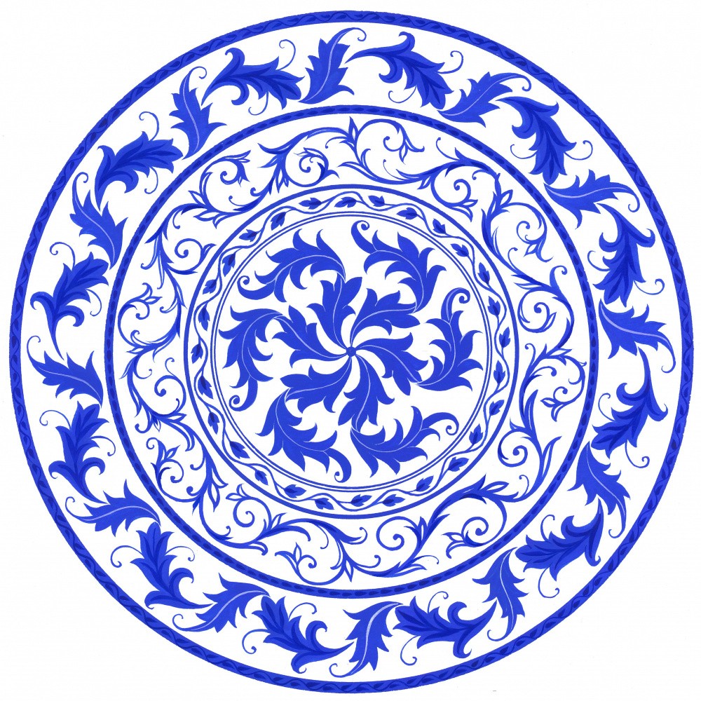 Round Blue Pattern