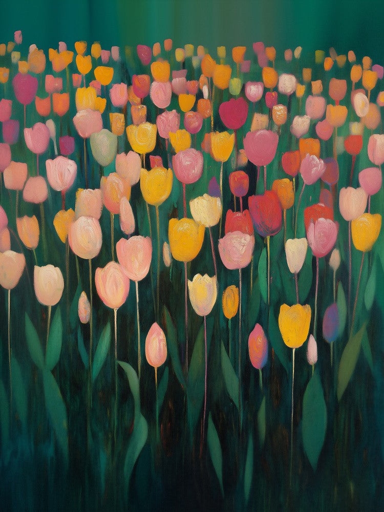 Vibrant Tulip Field