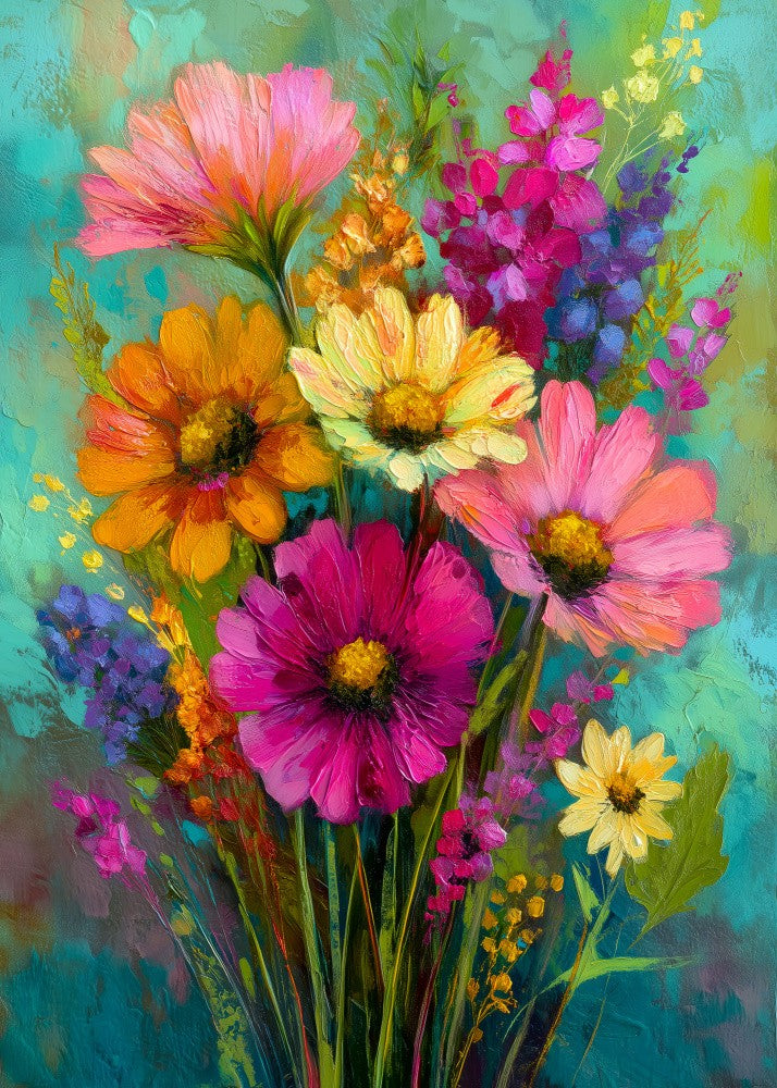 Evergreen Green Painterly Florals 6