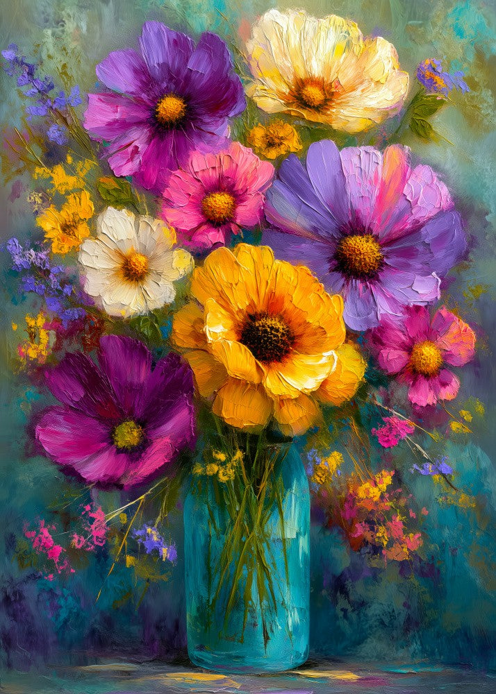 Evergreen Green Painterly Florals 7