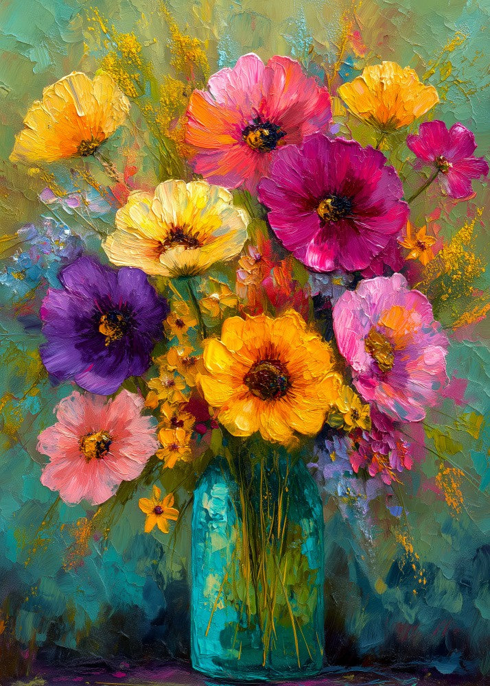Evergreen Green Painterly Florals 8
