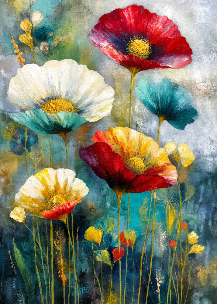 Evergreen Green Painterly Florals 11