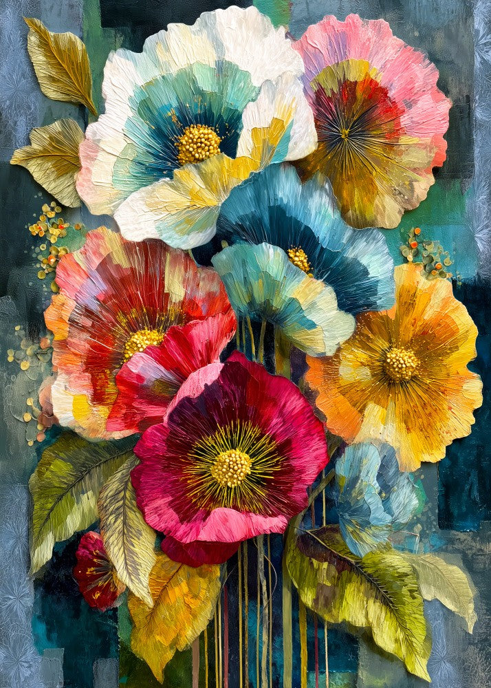 Evergreen Green Painterly Florals 12