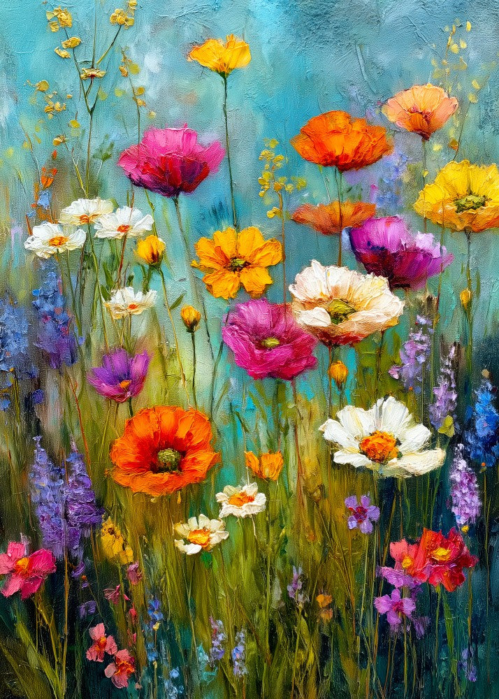 Evergreen Grün Malerische Blumen 13