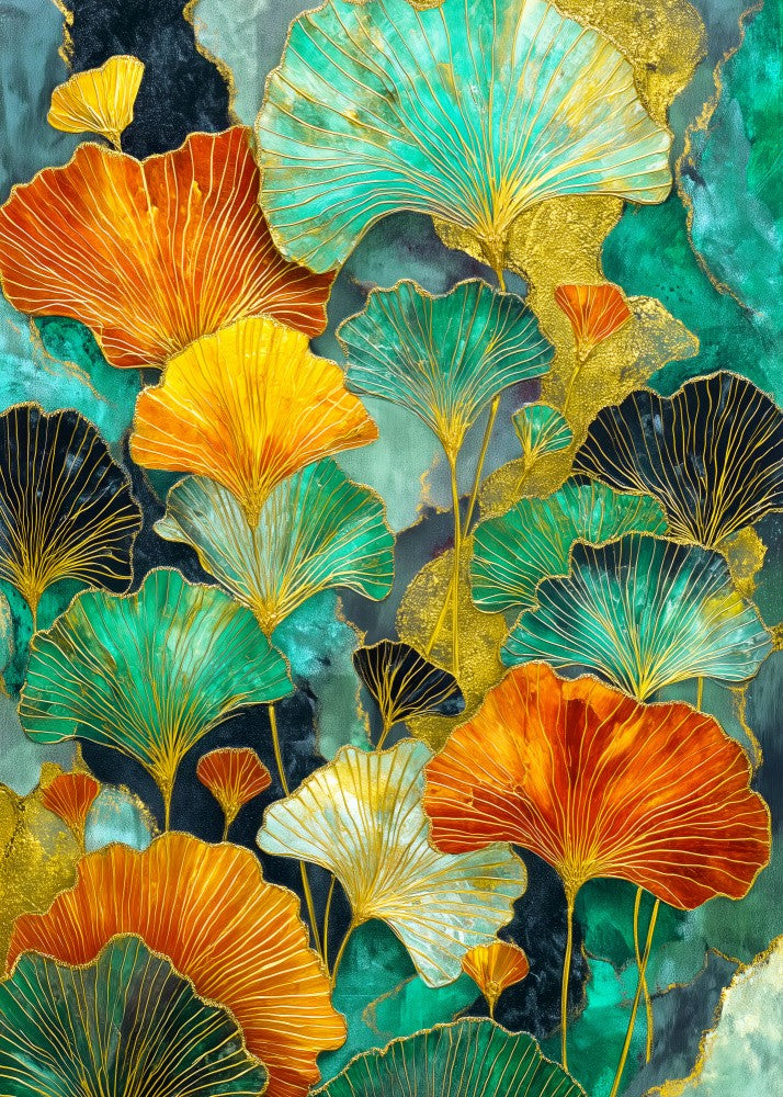 Evergreen Green Painterly Florals 21