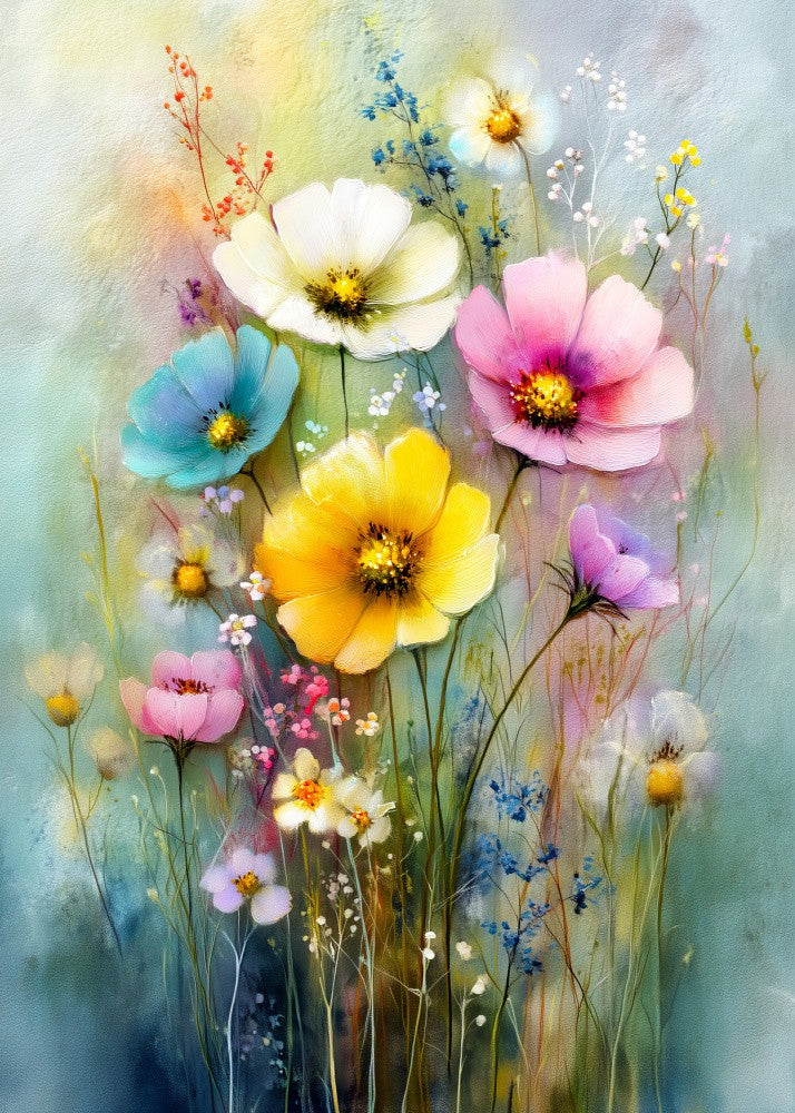 Evergreen Green Painterly Florals 24