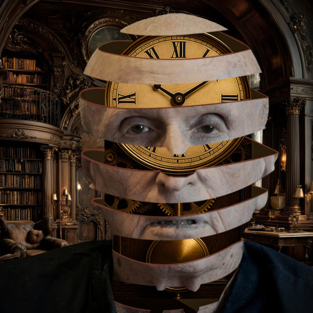 Auto Portrait with a Pendulum Clock