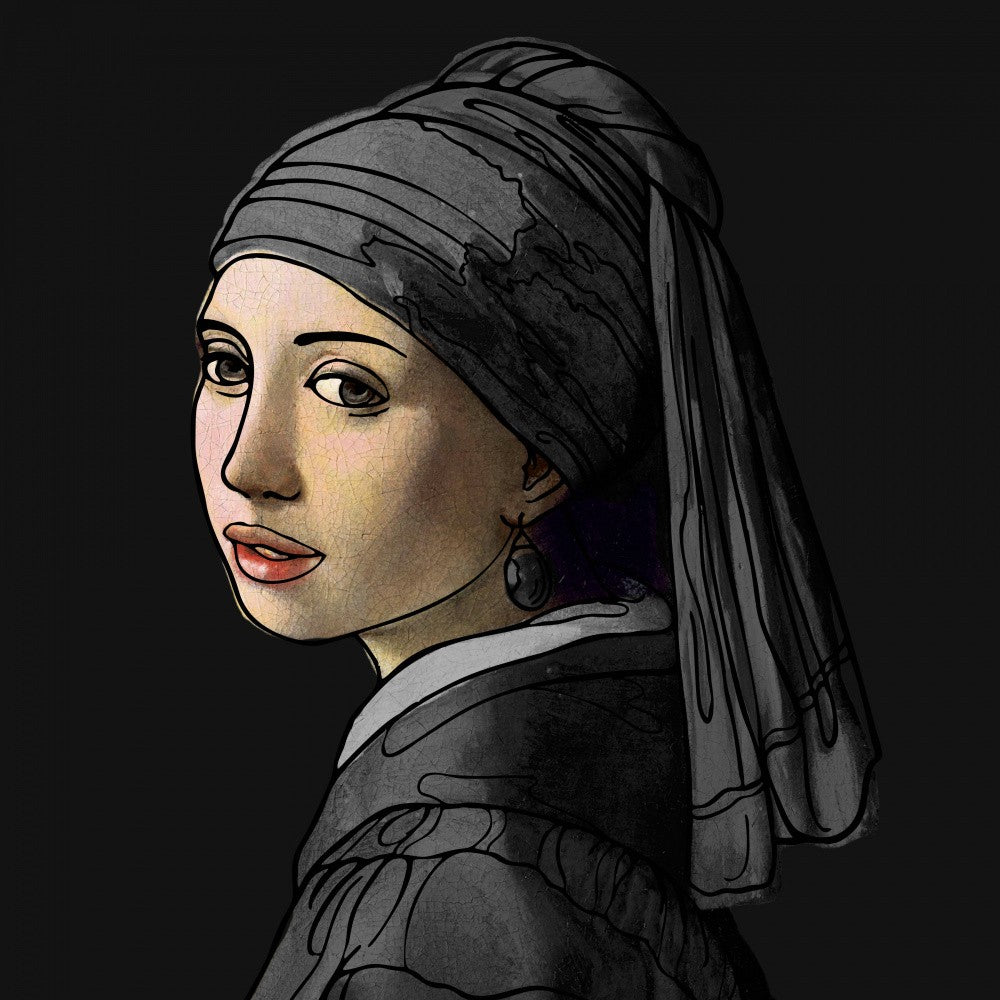 Girl With a Pearl Earring   the Doodled Edition