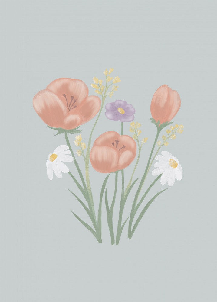 Painterly Wildflower Meadow Florals Sage