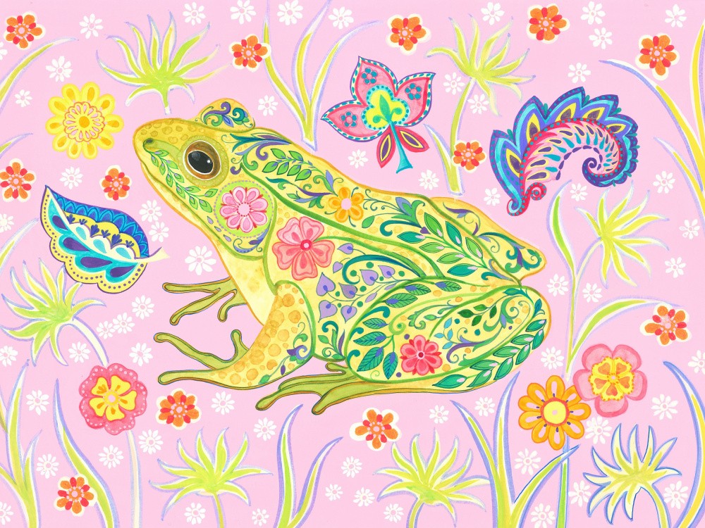 Green and Pink Frog