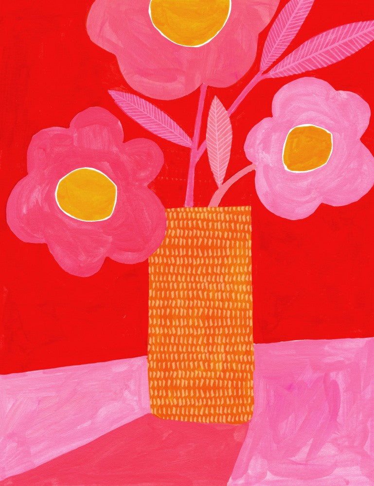 Moderne Gänseblümchen Rosa & Rot