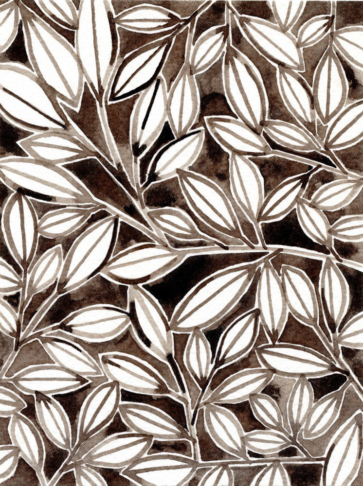 Black &amp; White Leaves