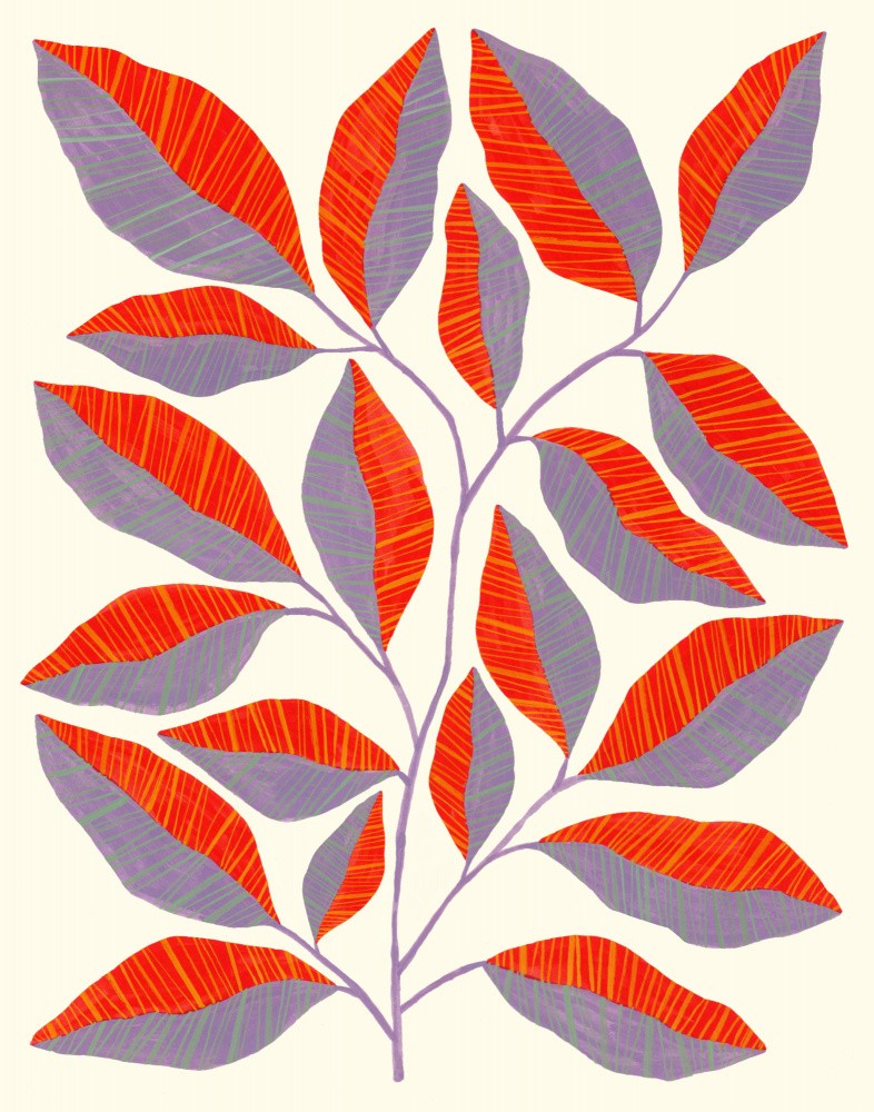 Striped Leaves Branch