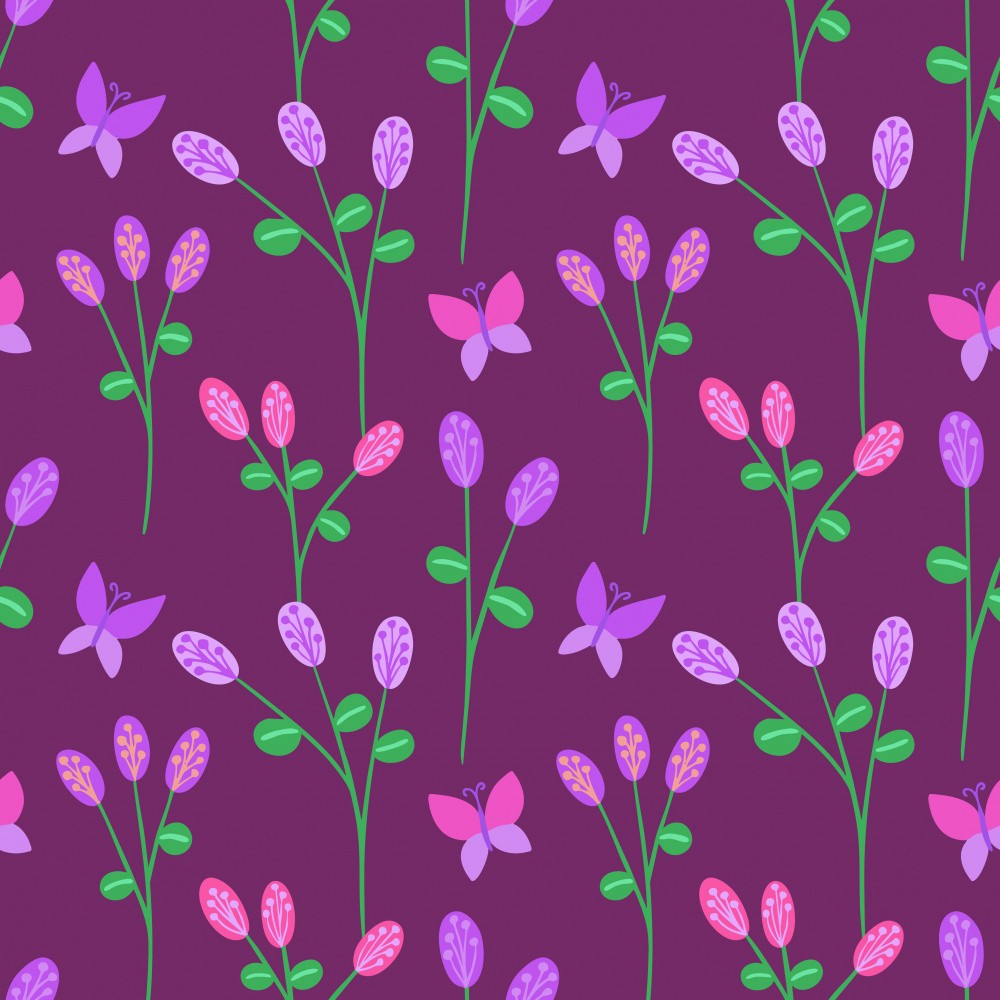 Swedish Meadow Pattern Pink