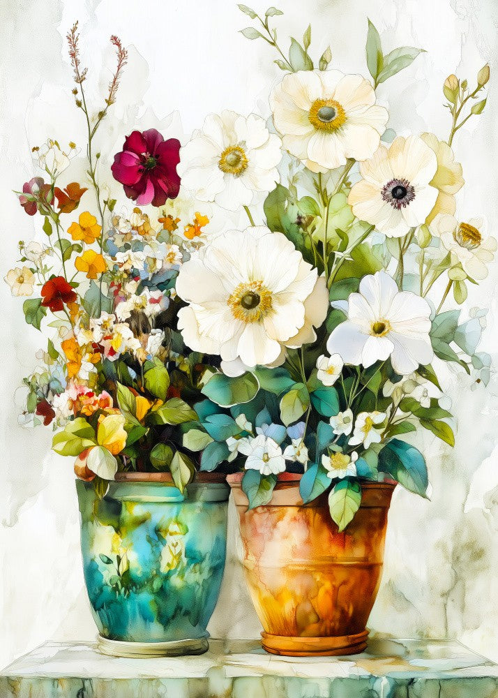 Potted Florals Flowers Evergreen (12)