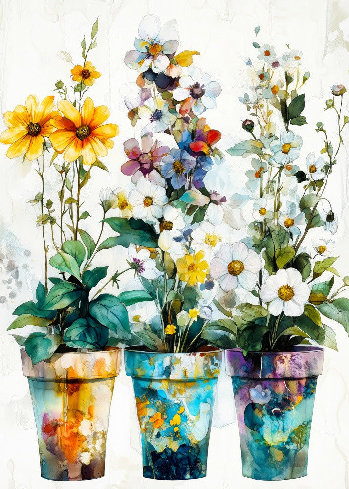 Potted Florals Flowers Evergreen (24)