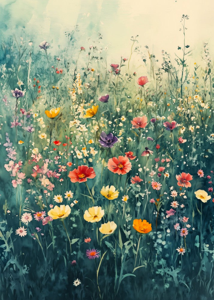 Wildblumenwiese Immergrüne Blumen 24