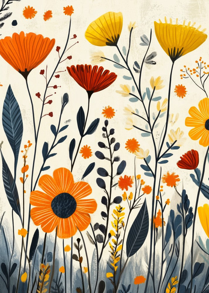 Wildblumenwiese Immergrüne Blumen 28