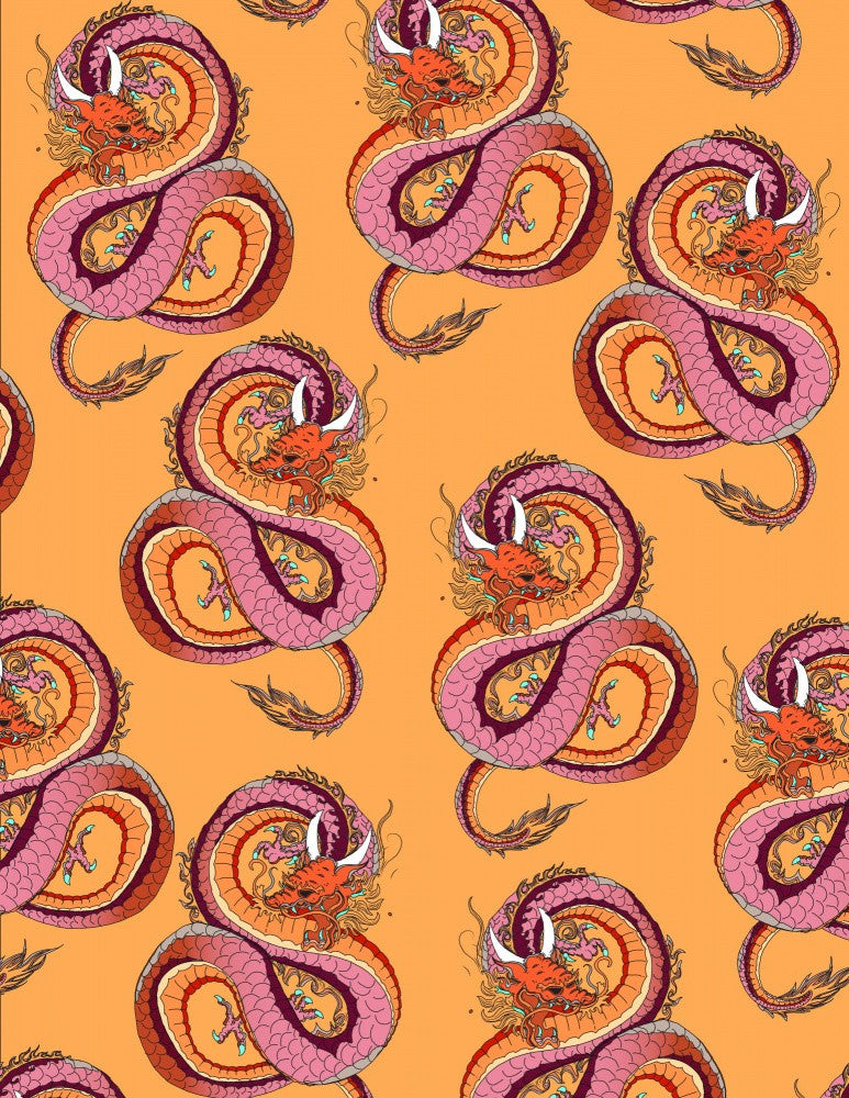 Pink Dragon Pattern
