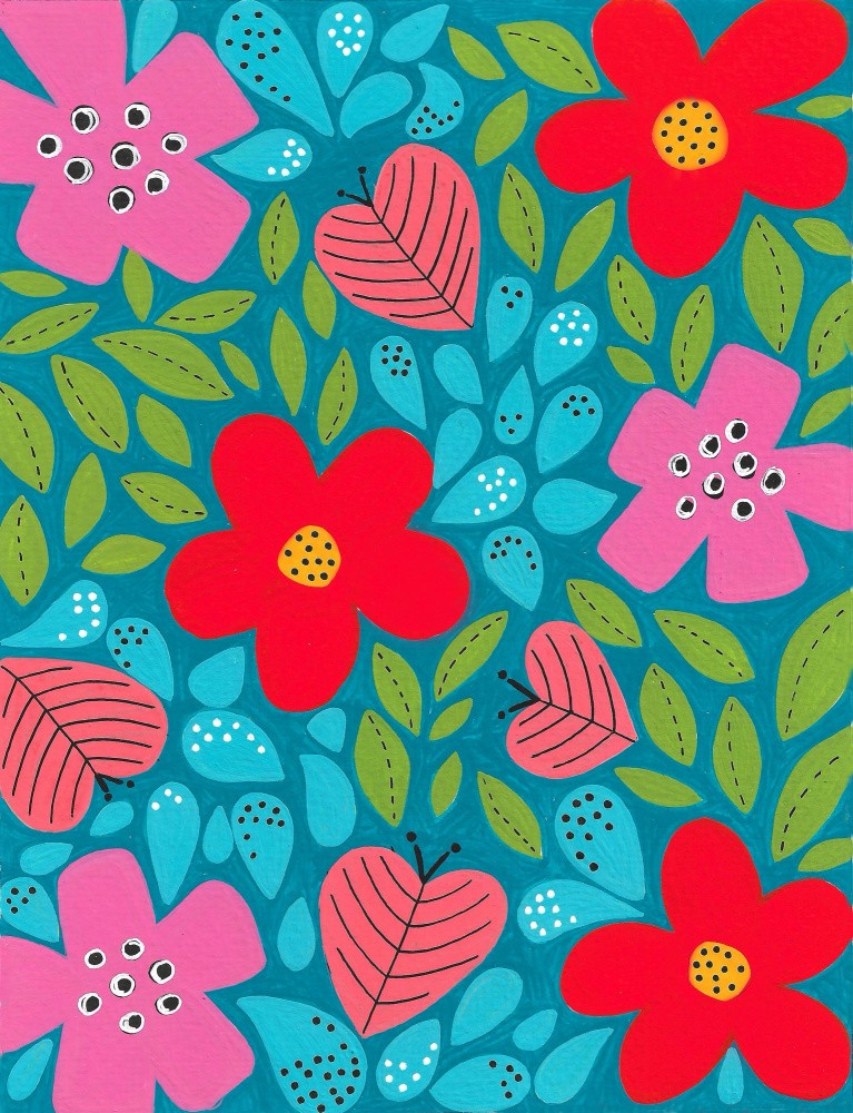 Lebhafte Blumenharmonie