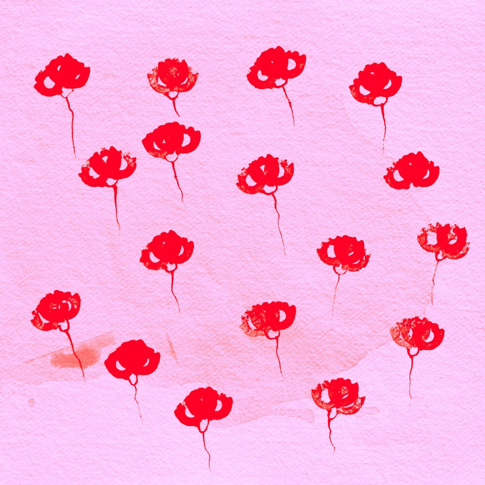 Red Blossoms Float