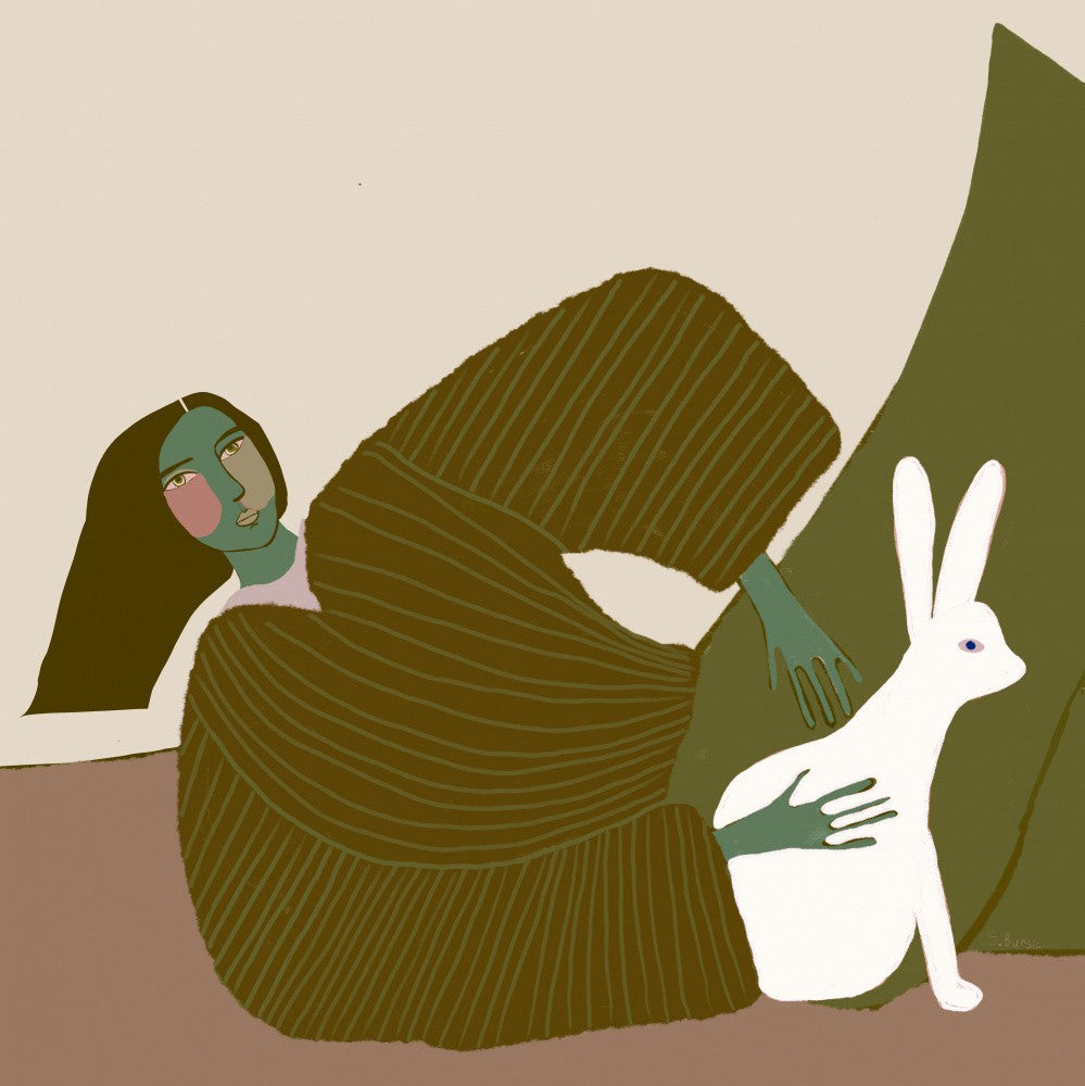 lady with rabbit