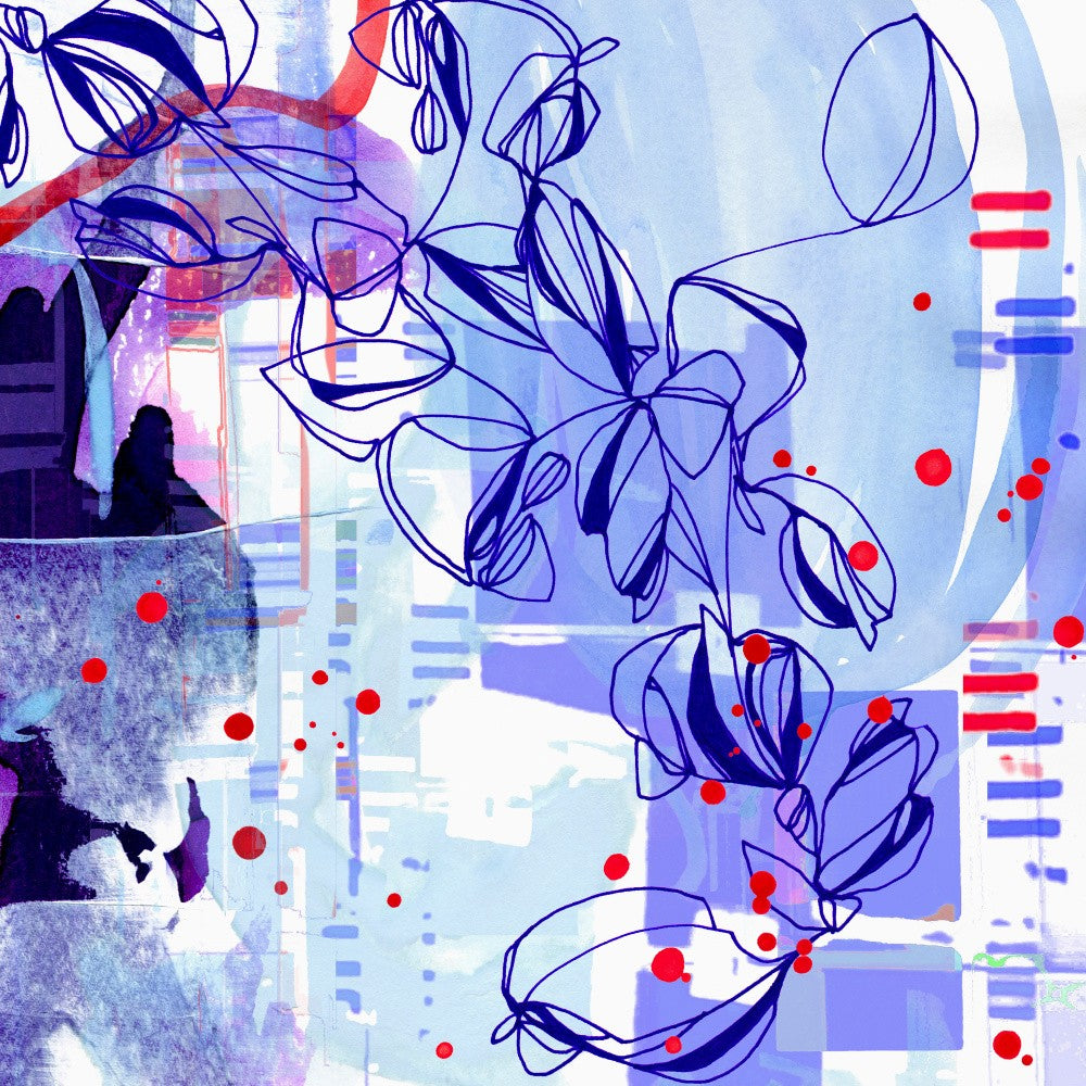Blue Floral Elegance