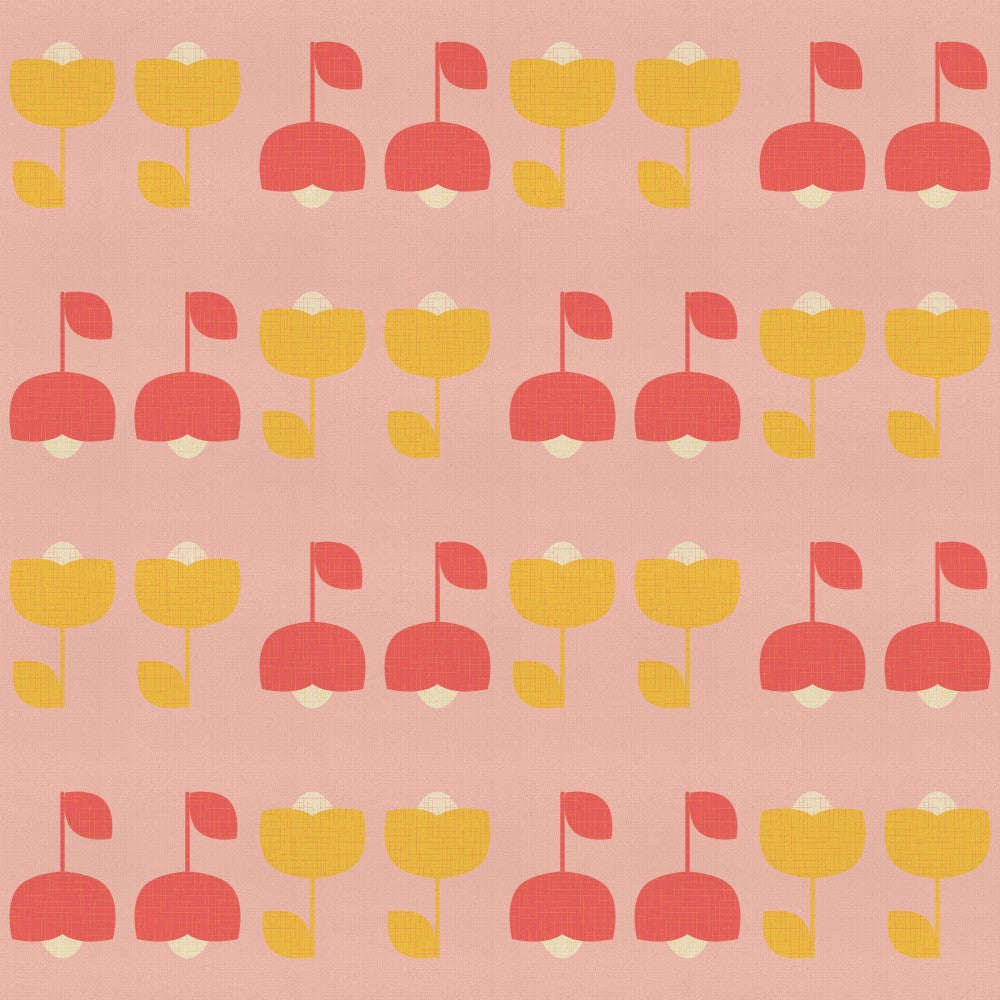 Retro Floral Tulip Art