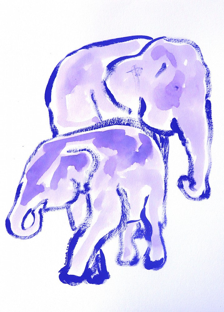 Elephants in Lavender