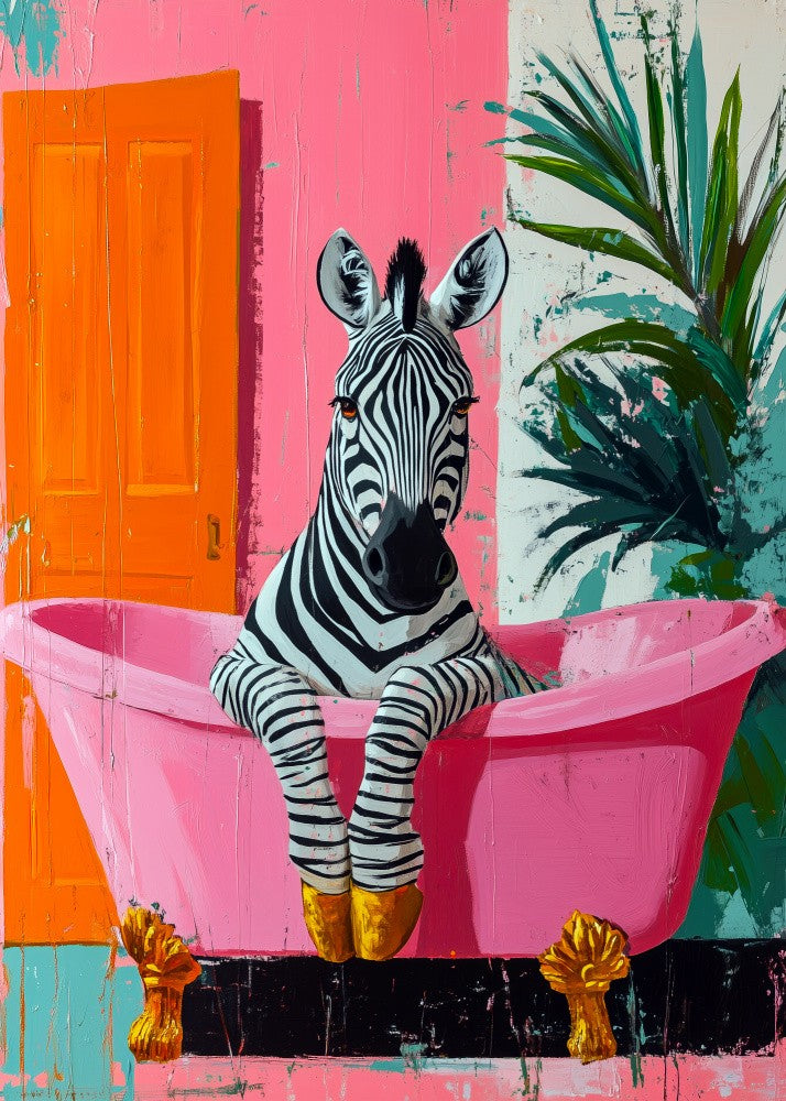 Zebra in the Bathtub Tropical animals