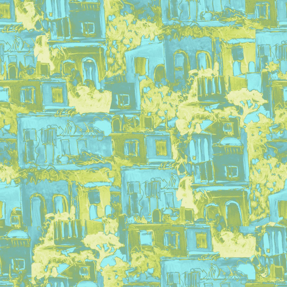Repeatpat Village2 Pastel Aqua