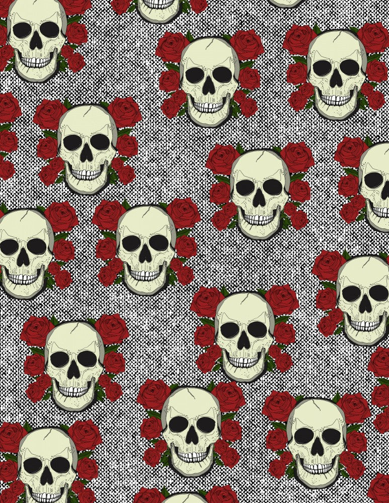 Skull and Roses Vintage